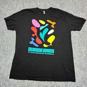 Next Level Outside Lands 2025 Festival T-Shirt 2XL Black Lineup Graphic Tee